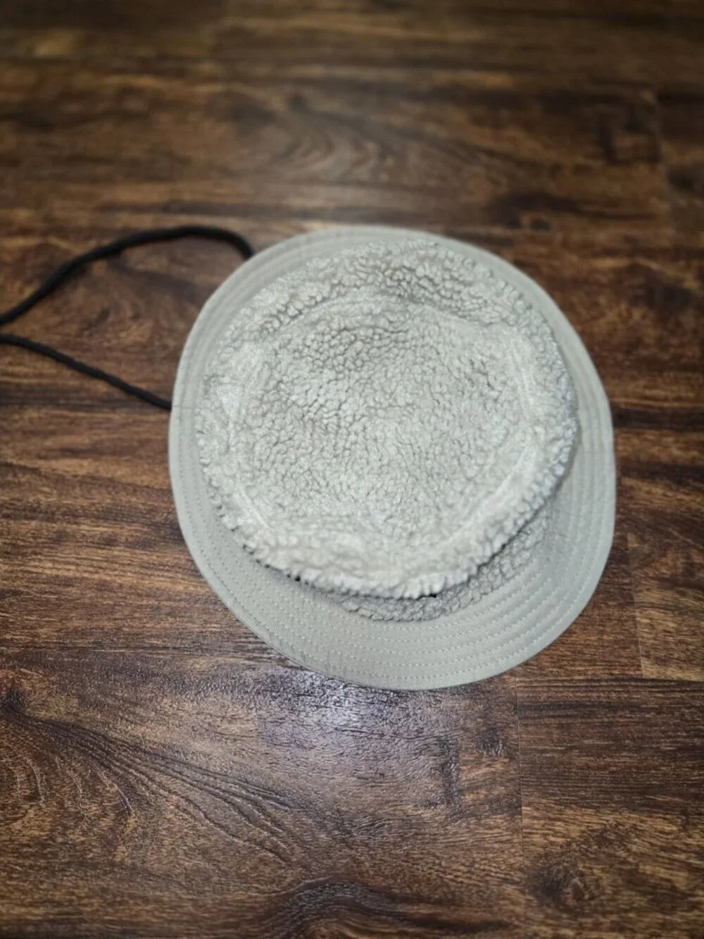 Bucket Hat KAVU Fur Ball Boonie Bucket Hat Sherpa Chalk Tan Adult Unisex OS